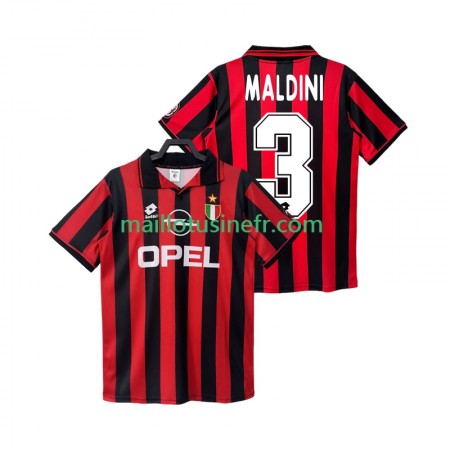 Maillot de Foot AC Milan MALDINI 3 Domicile Retro 1996 1997 Maillot de Foot AC Milan MALDINI 3 Domicile Retro 1996 1997